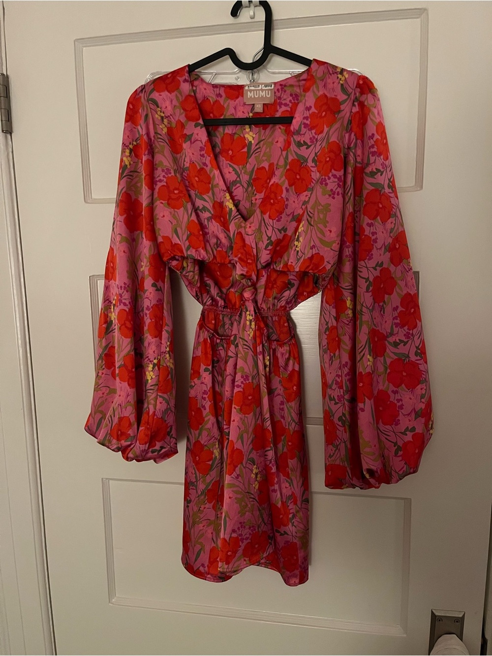 Mumu Pink Floral Mini Dress